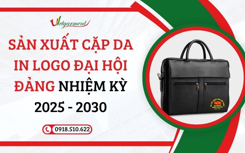 Tổng Hợp Mẫu Cặp Da In Logo Đại Hội Đảng Cấp Xã 2025 - 2030 1 Cặp da in logo đại hội đảng 2025 - 2030
