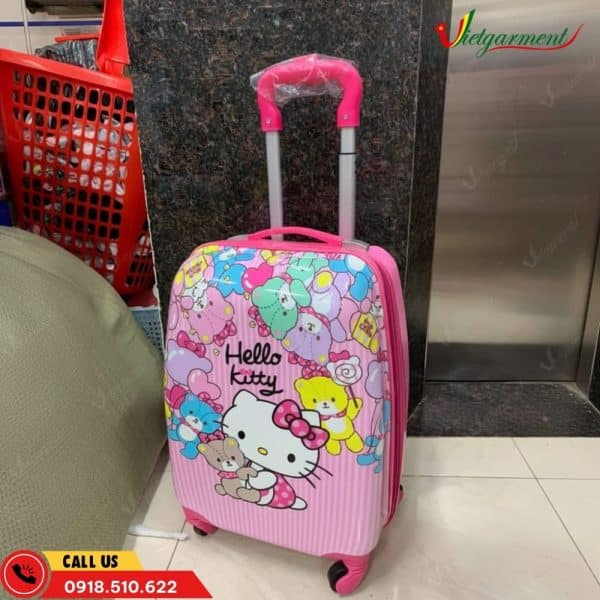 Vali Trẻ Em Màu Hồng In Hình Hello Kitty 8 vali be gai hello kitty mau hong