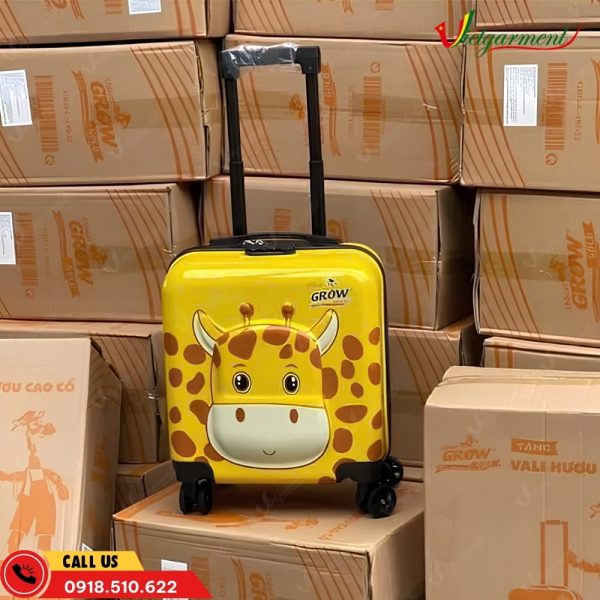 Vali Trẻ Em Hình Hươu Cao Cổ Màu Vàng 10 vali keo be huou cao co de thuong