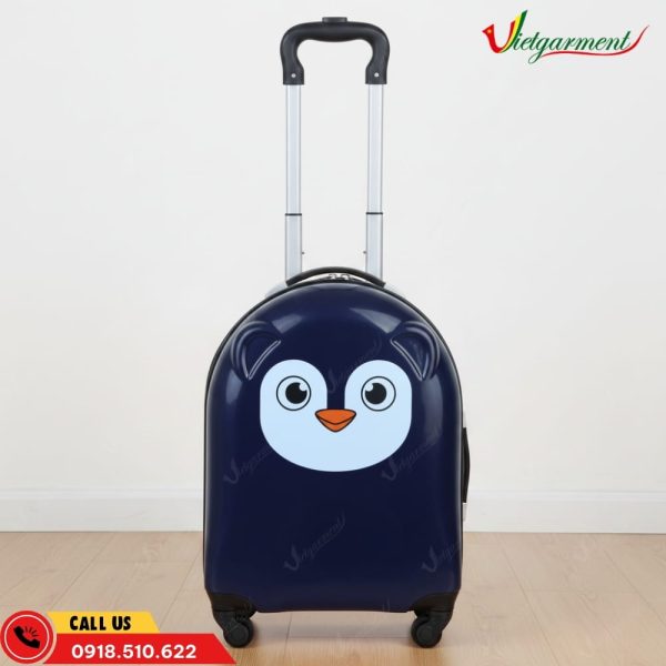 Vali Trẻ Em Màu Đen Hình Chim Cánh Cụt 13 vali tre em mau den cao cap