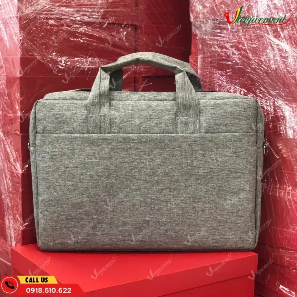 Cặp vải Coolbell màu xám quà tặng