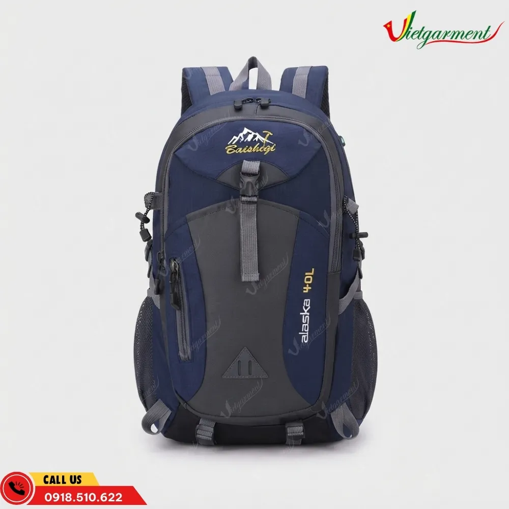 Balo dã ngoại 40L xanh than thiết kế thể thao