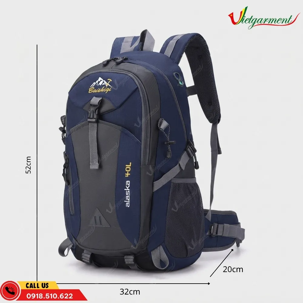 Balo dã ngoại dung tích 40L màu xanh than