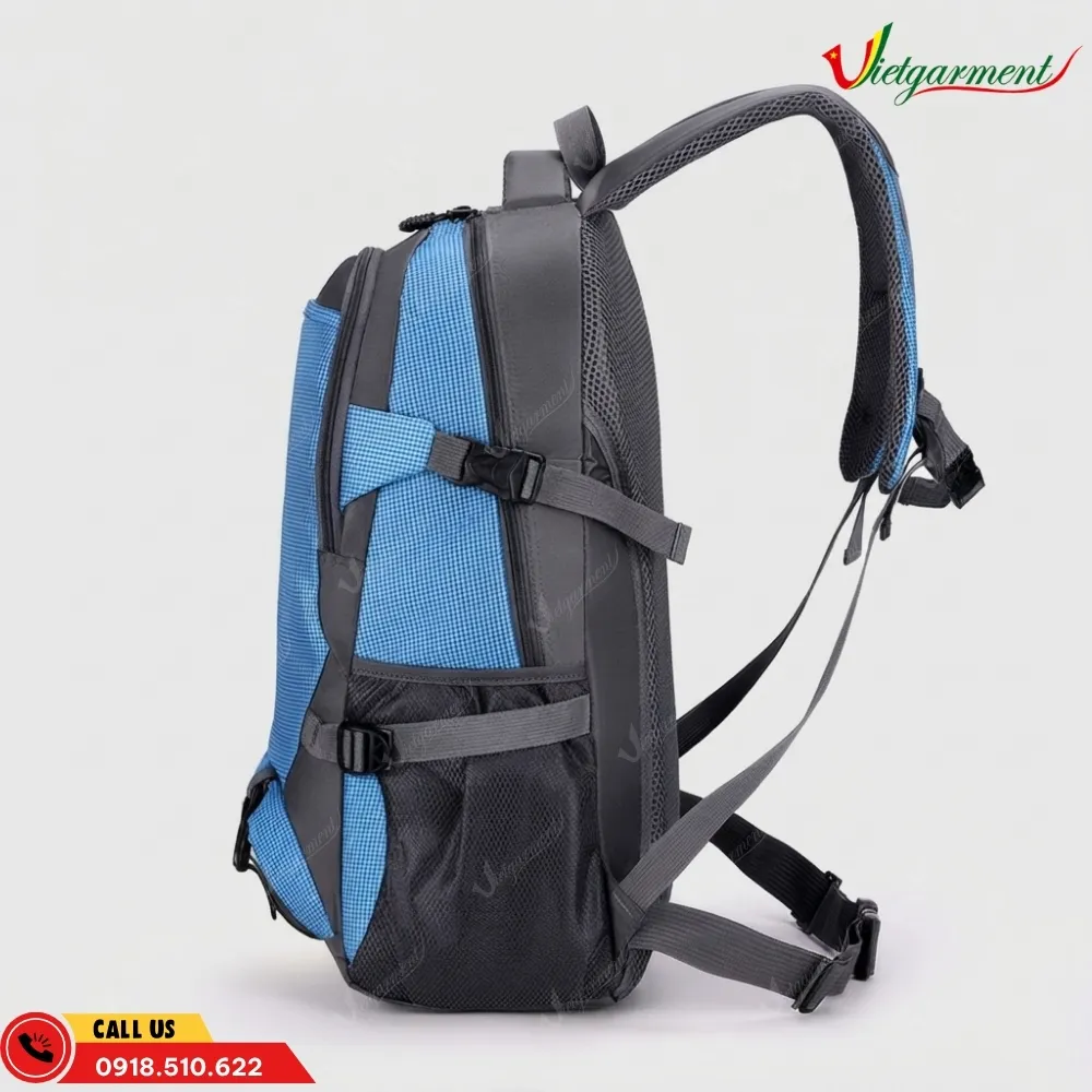 Balo du lịch 45L màu xanh dương nổi bật