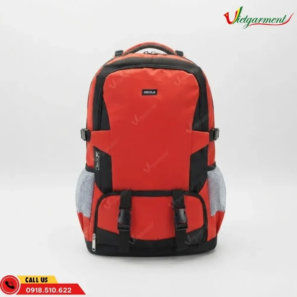 Balo du lịch 48L màu đỏ nổi bật