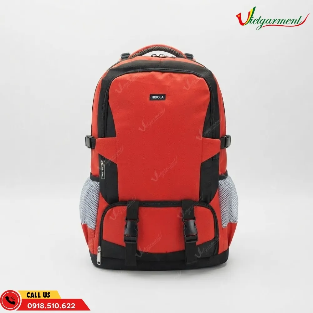 Balo du lịch 48L màu đỏ nổi bật
