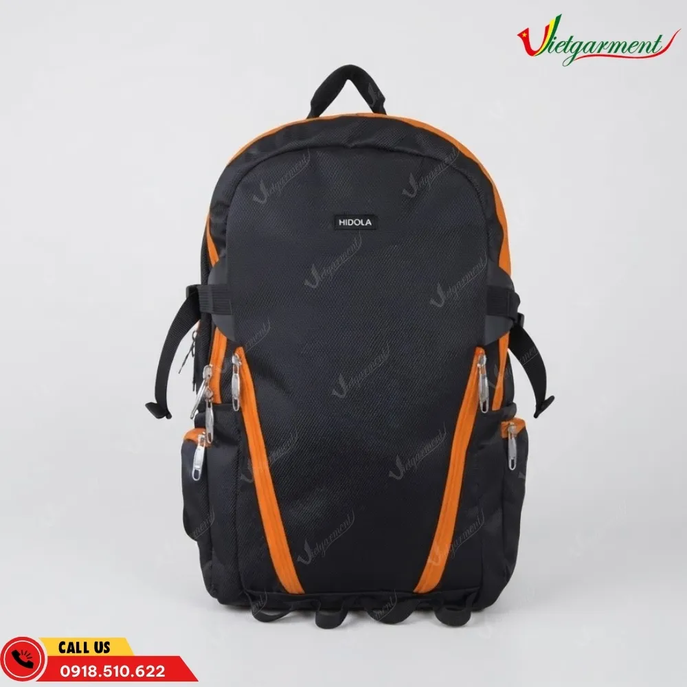 Balo du lịch dung tích 35L viền màu cam