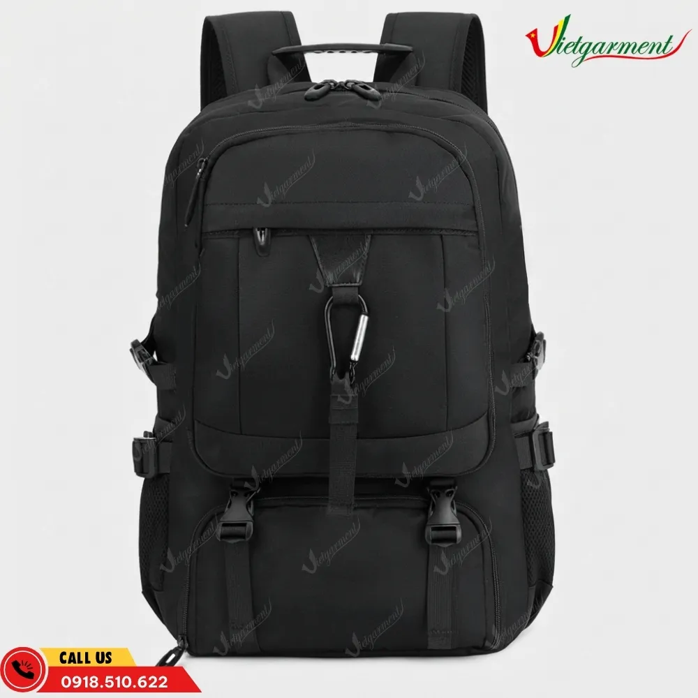 Balo du lịch 50L màu đen rộng rãi