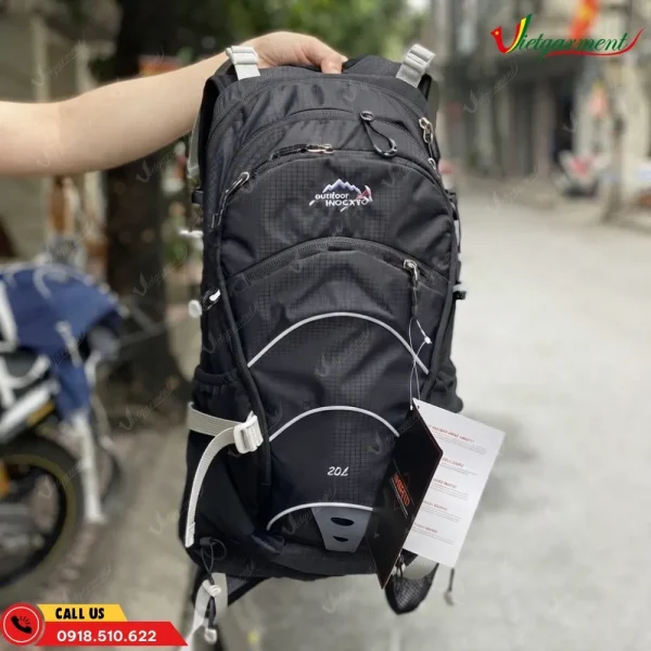 Balo du lịch có khung trợ lực dung tích 20L màu đen