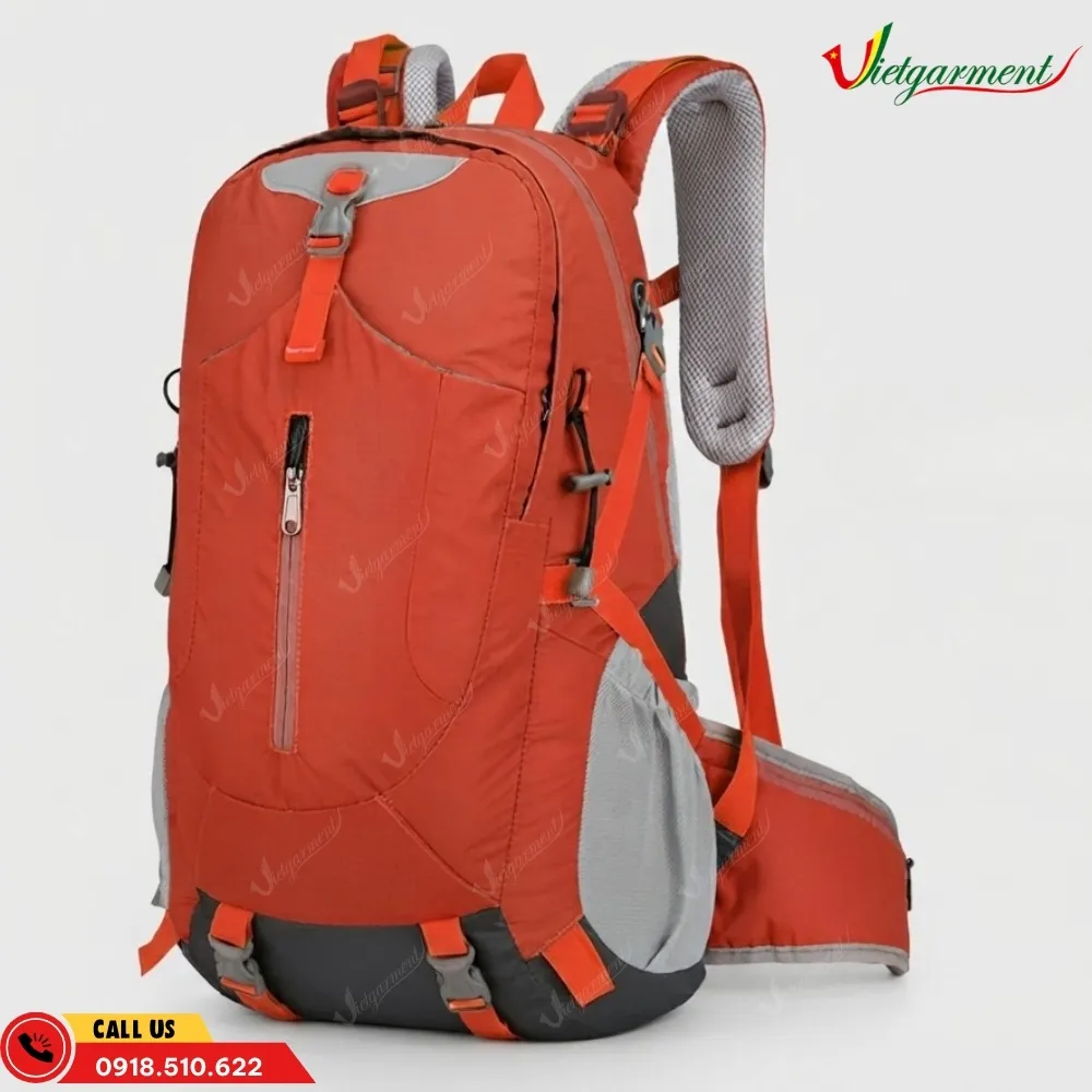 Balo du lịch trekking dung tích 30L màu đỏ