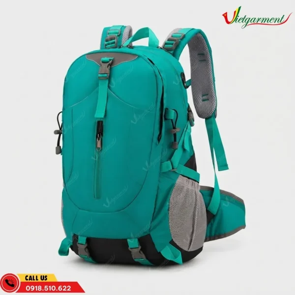 Balo du lịch trekking dung tích 30L màu xanh đậu
