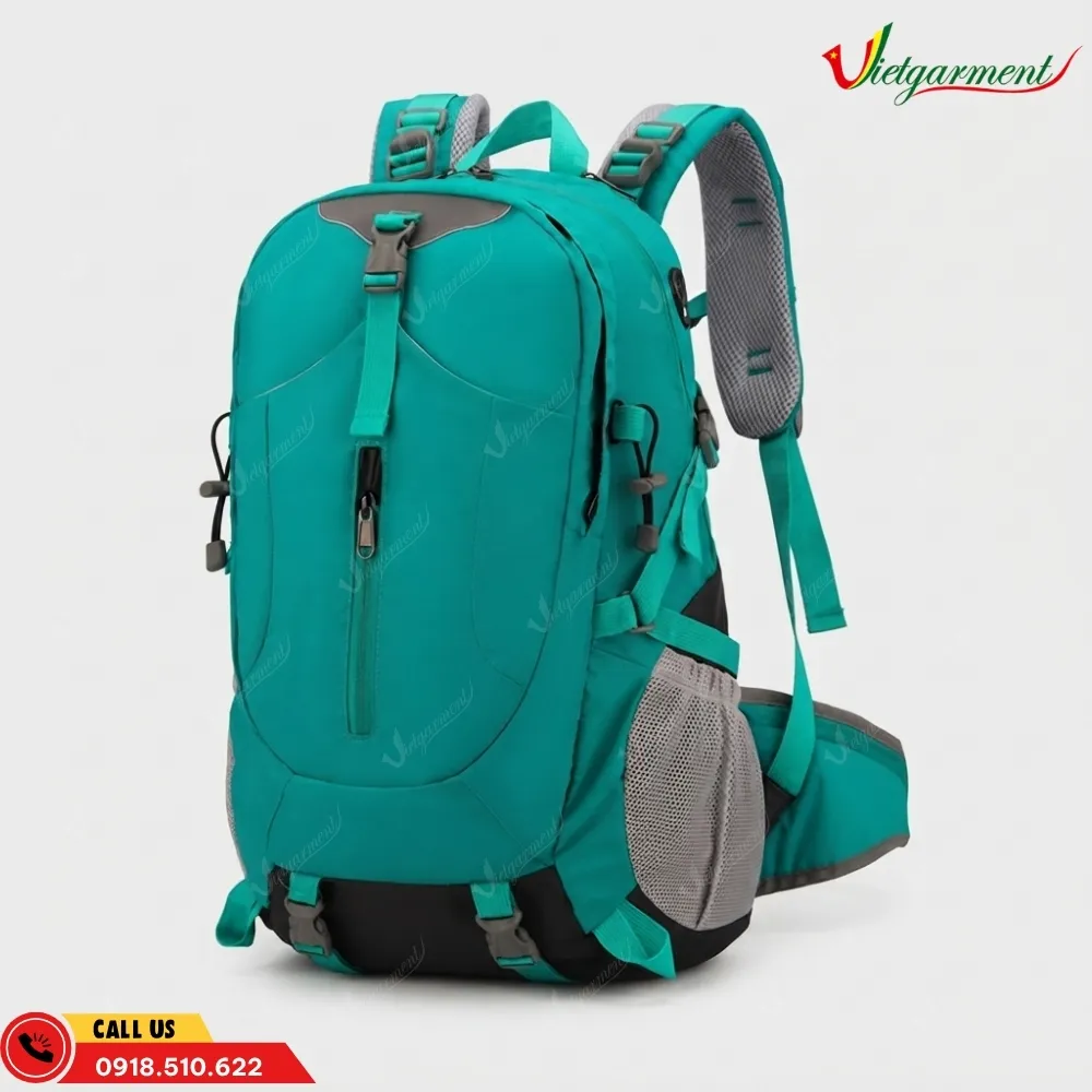Balo du lịch trekking dung tích 30L màu xanh đậu
