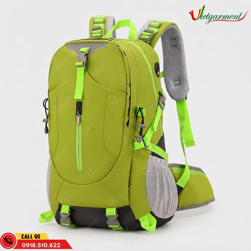 Balo du lịch trekking dung tích 30L màu xanh lá