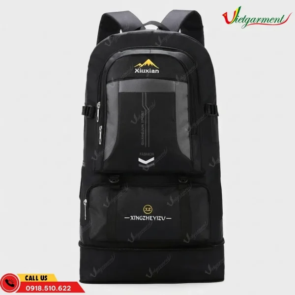 Balo leo núi cỡ lớn dung tích 56L màu đen