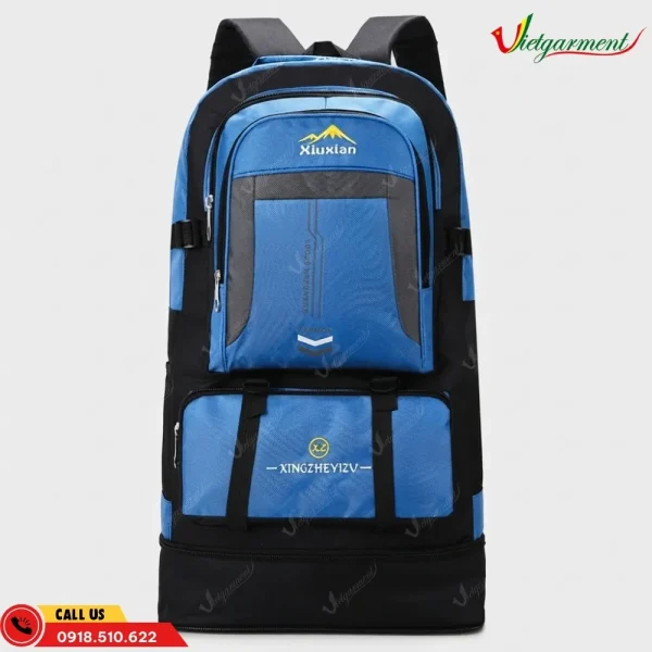 Balo leo núi cỡ lớn dung tích 56L màu xanh dương