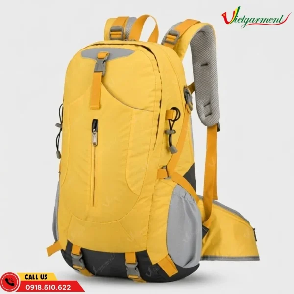 Balo trekking 30L màu vàng kiểu dáng thể thao
