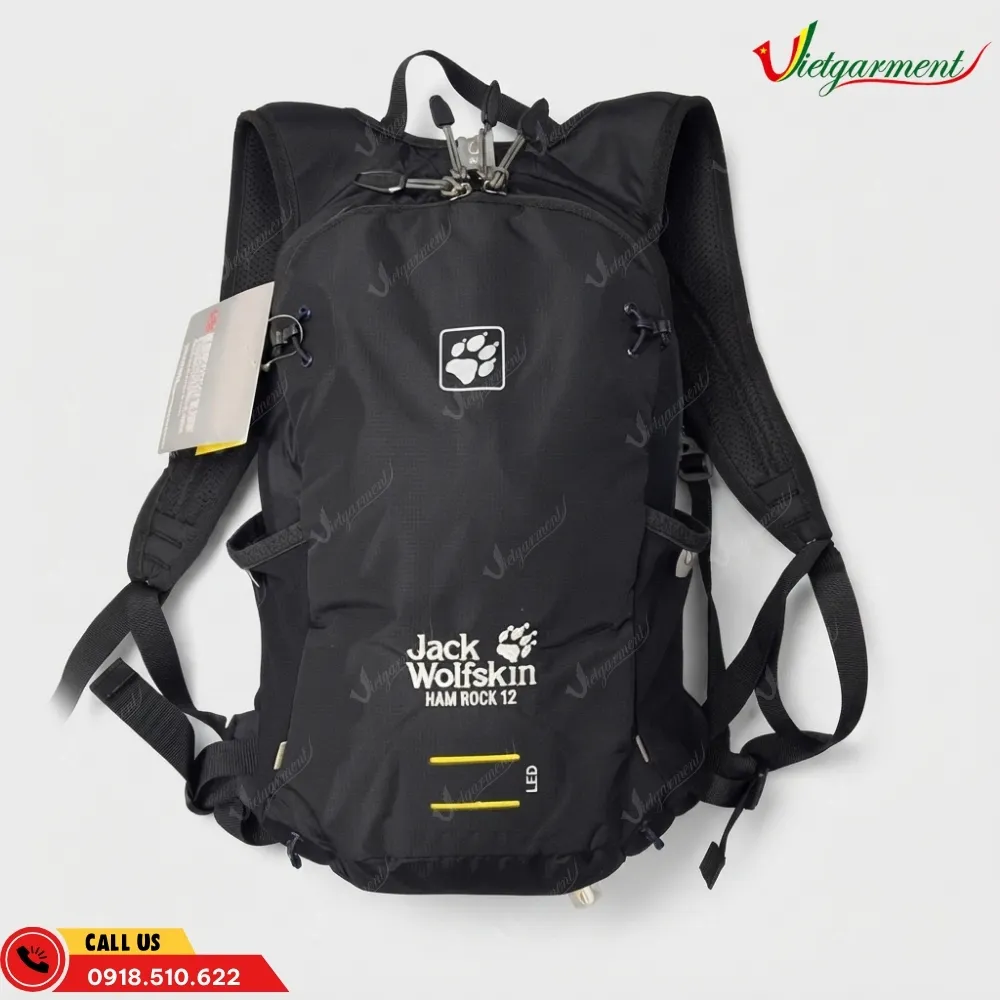 Balo trekking siêu nhẹ dung tích 12L màu đen