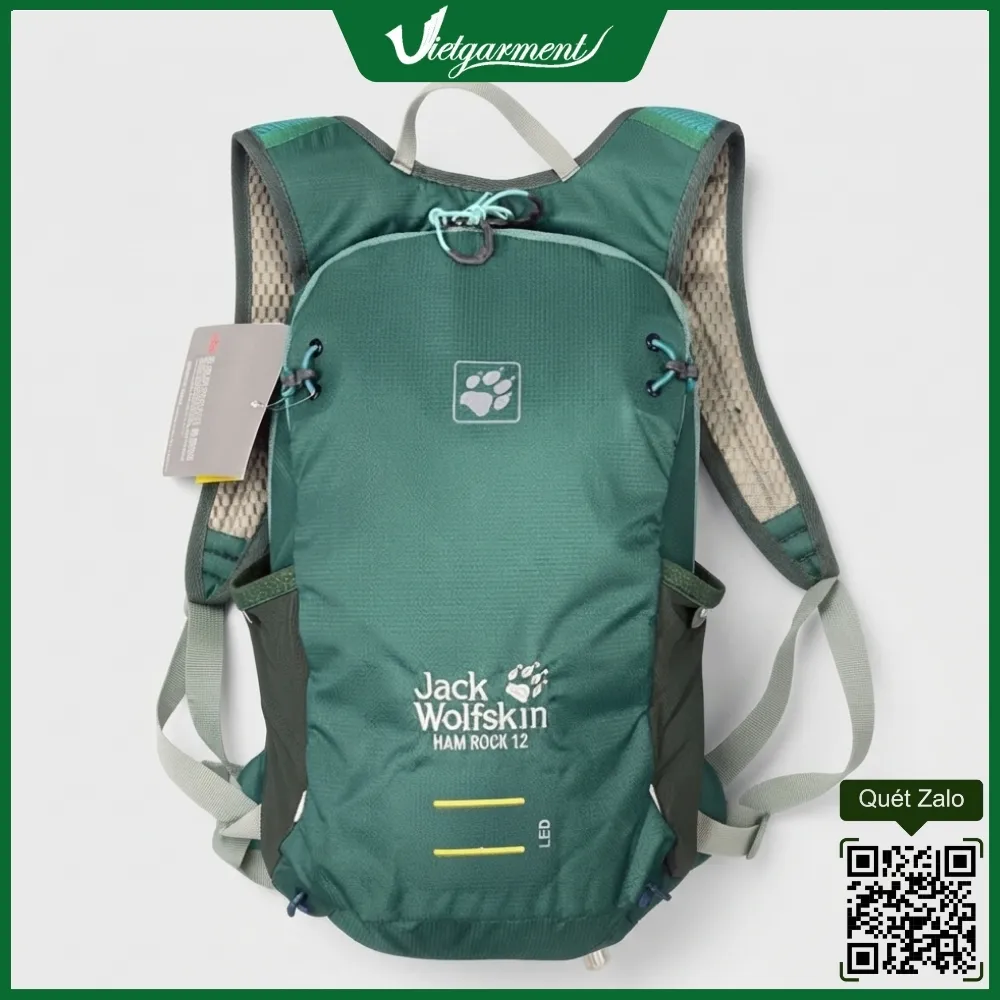 Balo trekking siêu nhẹ dung tích 12L màu xanh lục