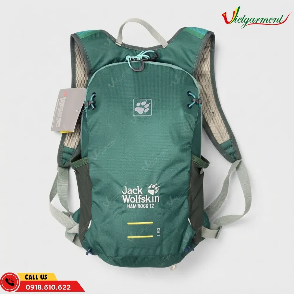 Balo trekking siêu nhẹ dung tích 12L màu xanh