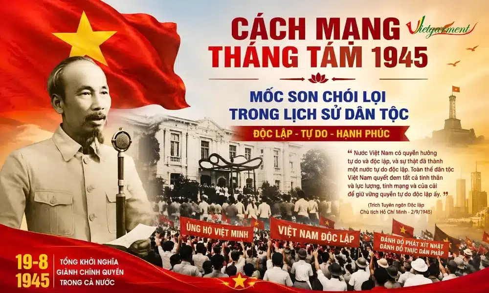 Ngày 19/08 Cách mạng Tháng Tám thành công