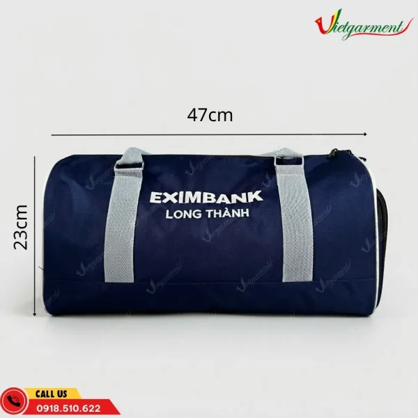 Túi du lịch Eximbank Long Thành màu xanh dương