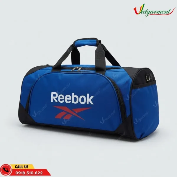 Túi du lịch xanh dương logo Reebok